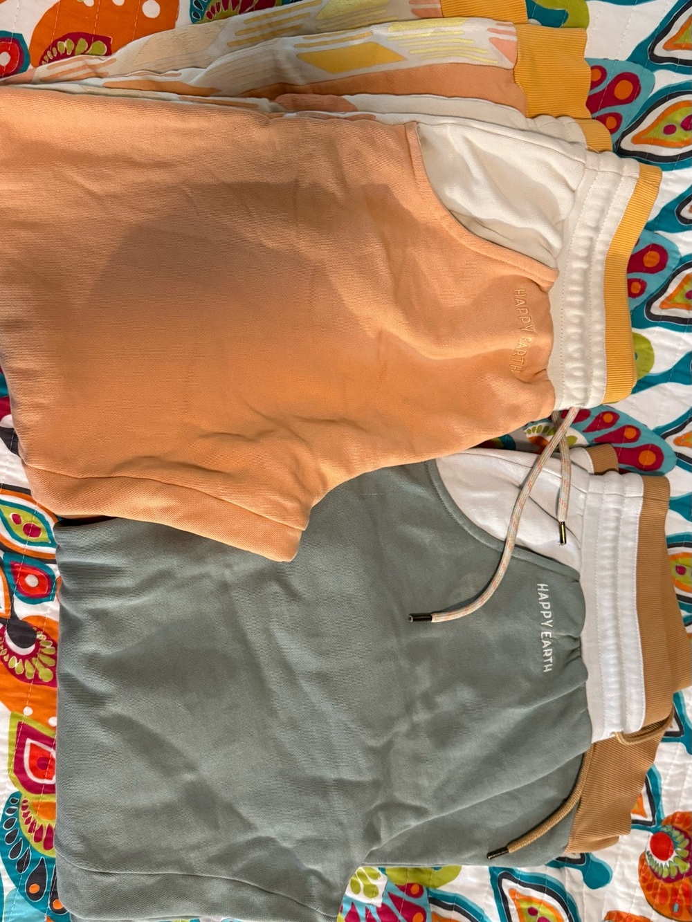 Happy Earth Unisex Orange & Turquoise sweatpants